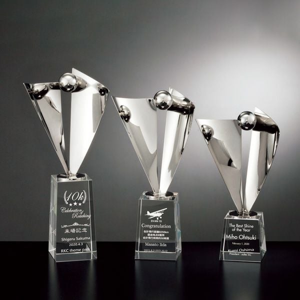 クリスタルトロフィー　ラップドボール　A2AK-1519