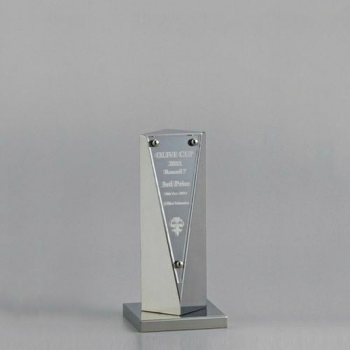 アルミ製トロフィー シルバー L75-02C 高さ160mm | 記念品と表彰用品の