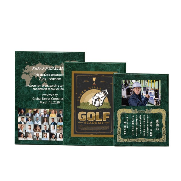 グリーンマーブルにダイレクトプリント加工