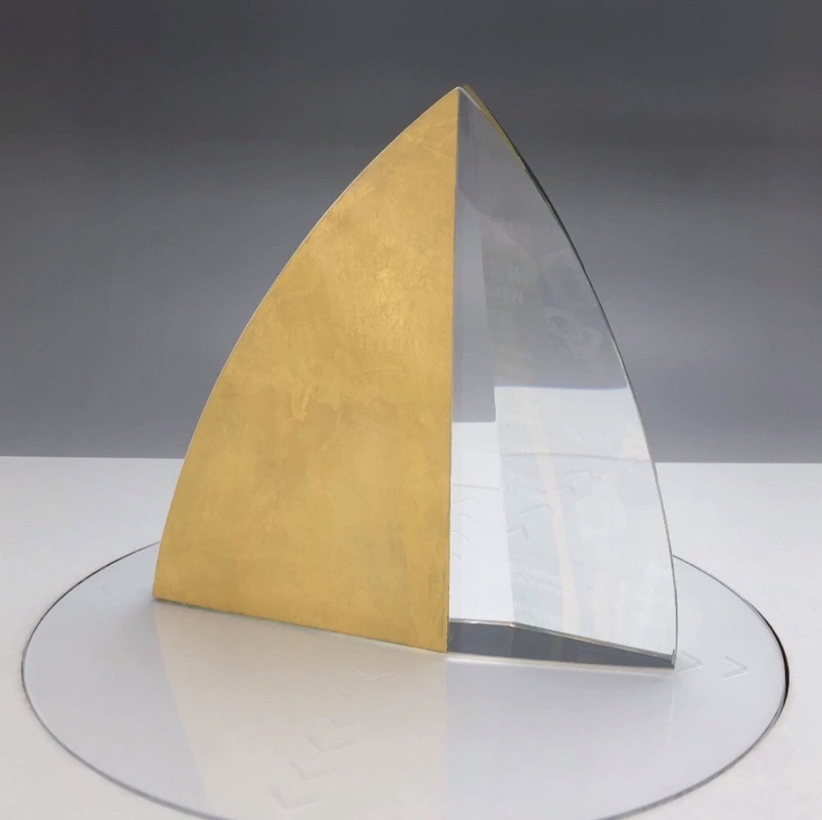 裏面から見たトロフィー