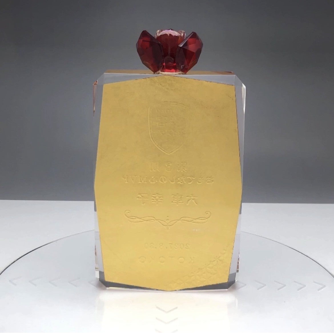 裏面から見たトロフィー