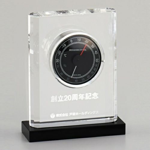 クリスタル温湿度計 W74-03 